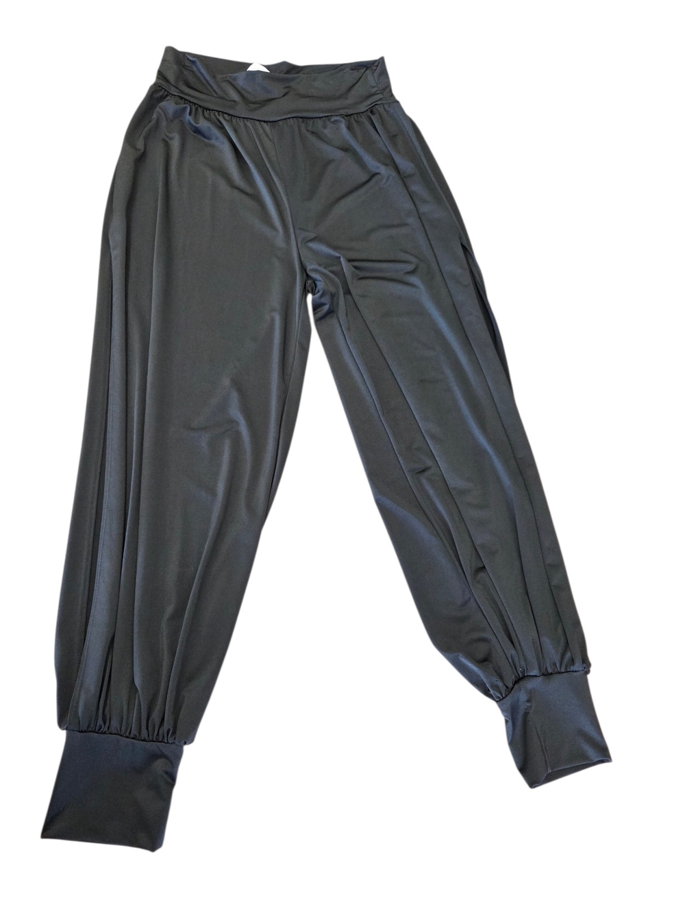 Caren Sport Black Harem Pants with High Side Slit